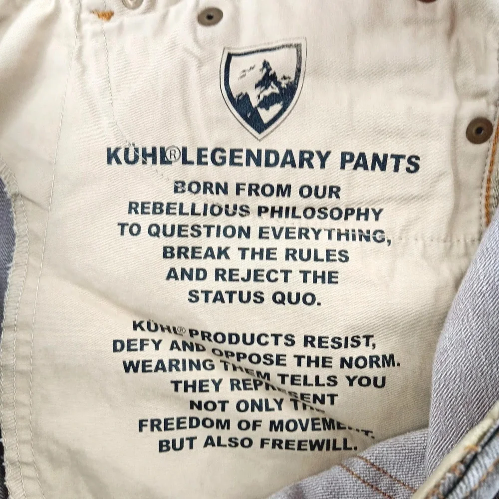 Kuhl Jeans Mens 38x31 Riot Articulated Knees Patina Dye Denim Pants Tag 38x32‎